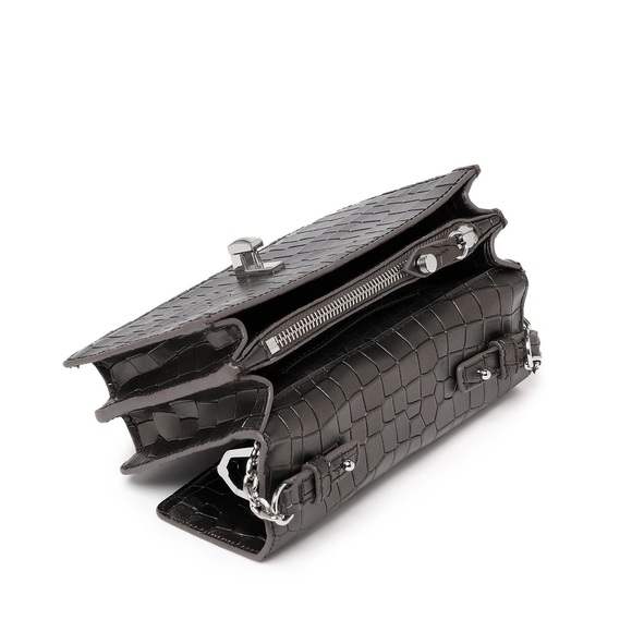 NWT Botkier Lennox Croco Gunmetal Crossbody - Picture 3 of 4